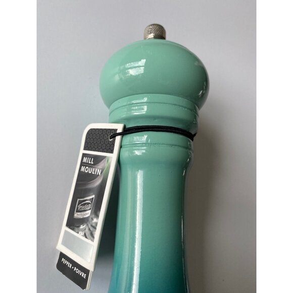Trudeau Pepper Mill Modern Blue/Green Turquoise Kitchen Decor Brand New Wooden ! - Picture 2 of 6